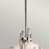 Żyrandol City Lights - 7 źródeł światła Klasyczny pewter geometryczna kwadratowe szklane klosze możliwość ściemniania KL-CITY-LIGHTS7A KICHLER
